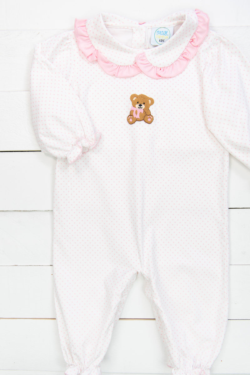 Girls Teddy Bear PJ Romper
