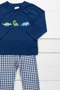 Boys French Knot Dino Pants Set