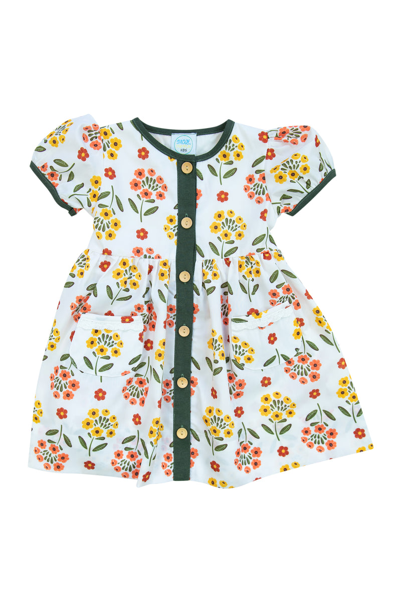Girls Olive Dress