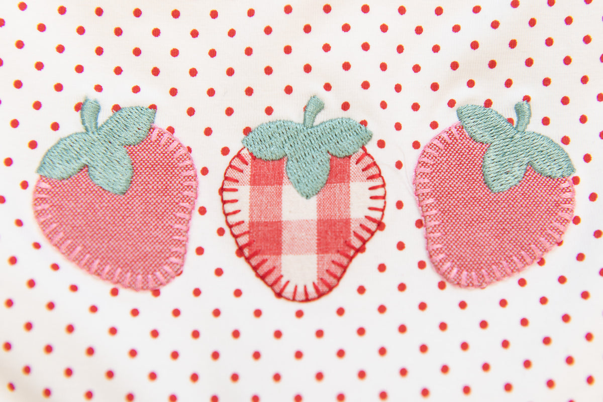 Girls Sweet Strawberries Shorts Set