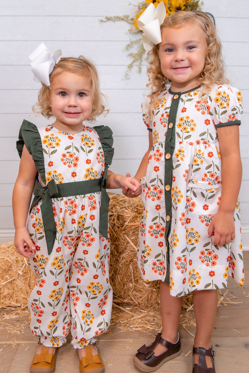 Girls Olive Dress