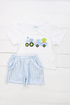 Boys Easter Tractor Shorts Set