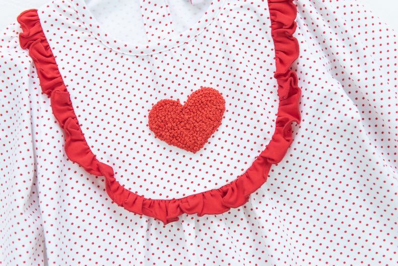 Girls Red Heart Dress
