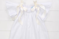 Girls Classic White Embroidered Heirloom Dress