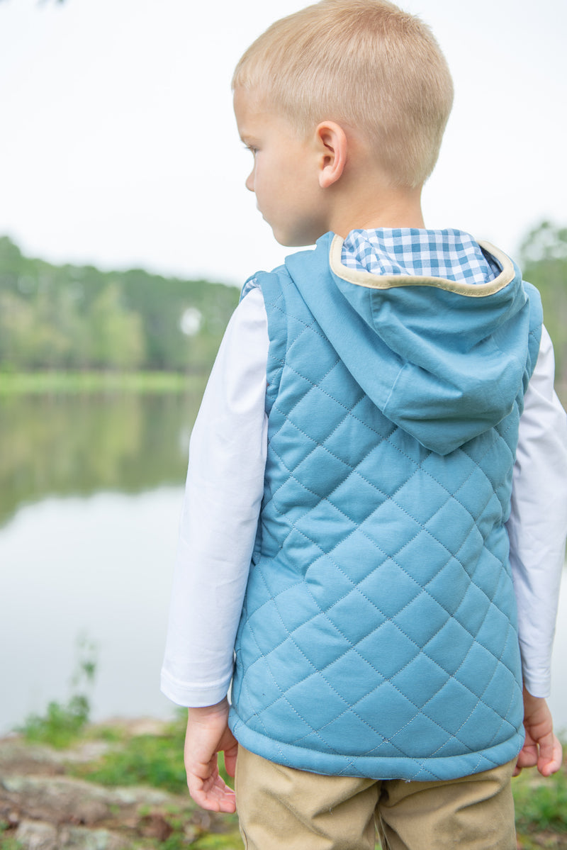 Boys Casual Quilted Reversible Vest