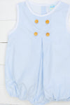 Boys Blue Pinstripe Button Bubble