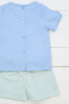 Boys Spring Bunny Applique Shorts Set