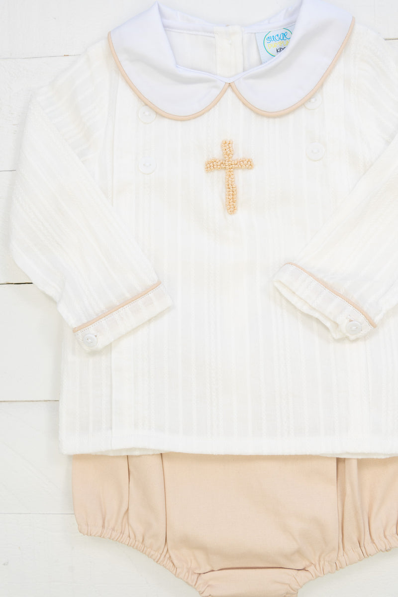 Boys At The Cross Diaper Set