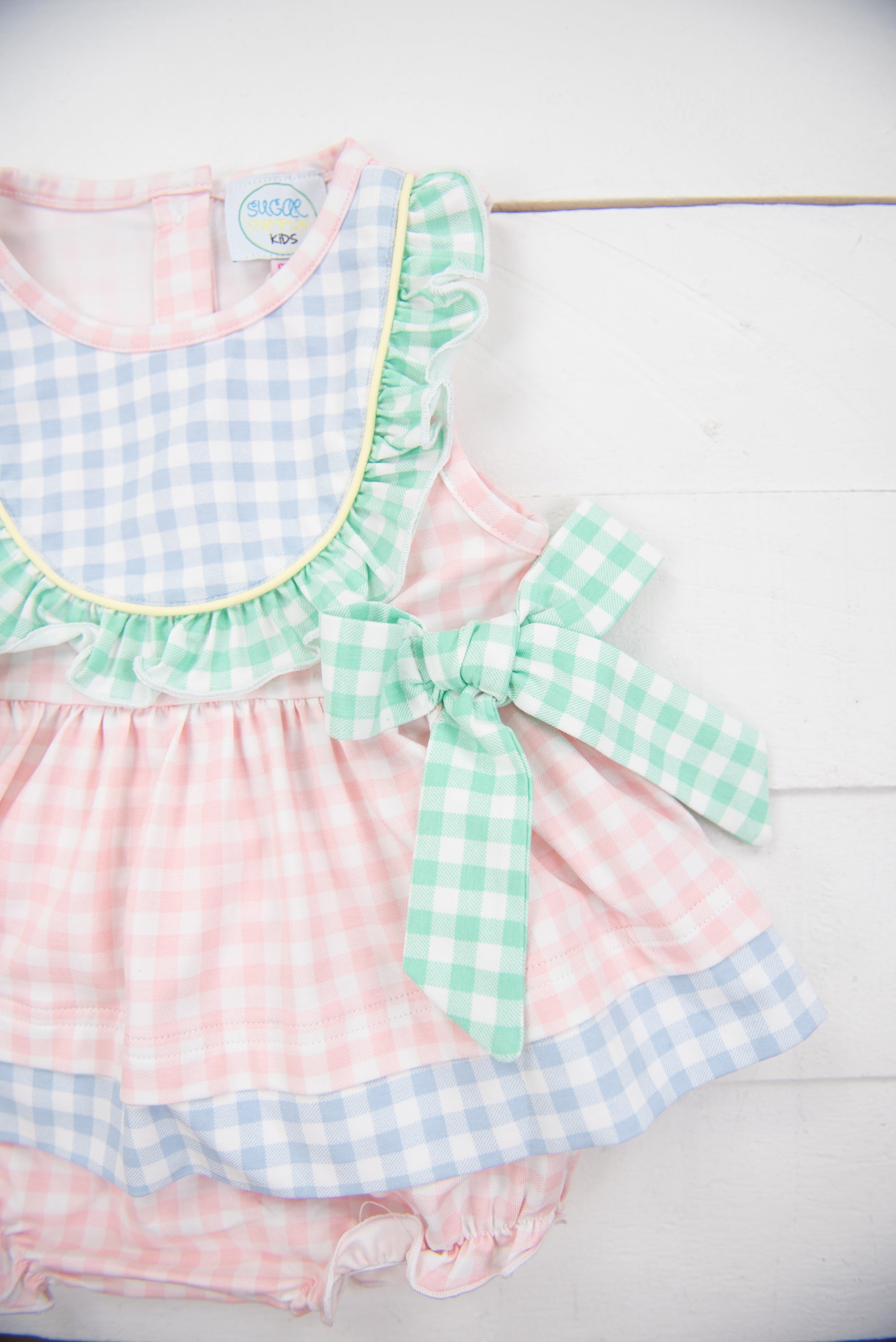 Girls Color Block Diaper Set
