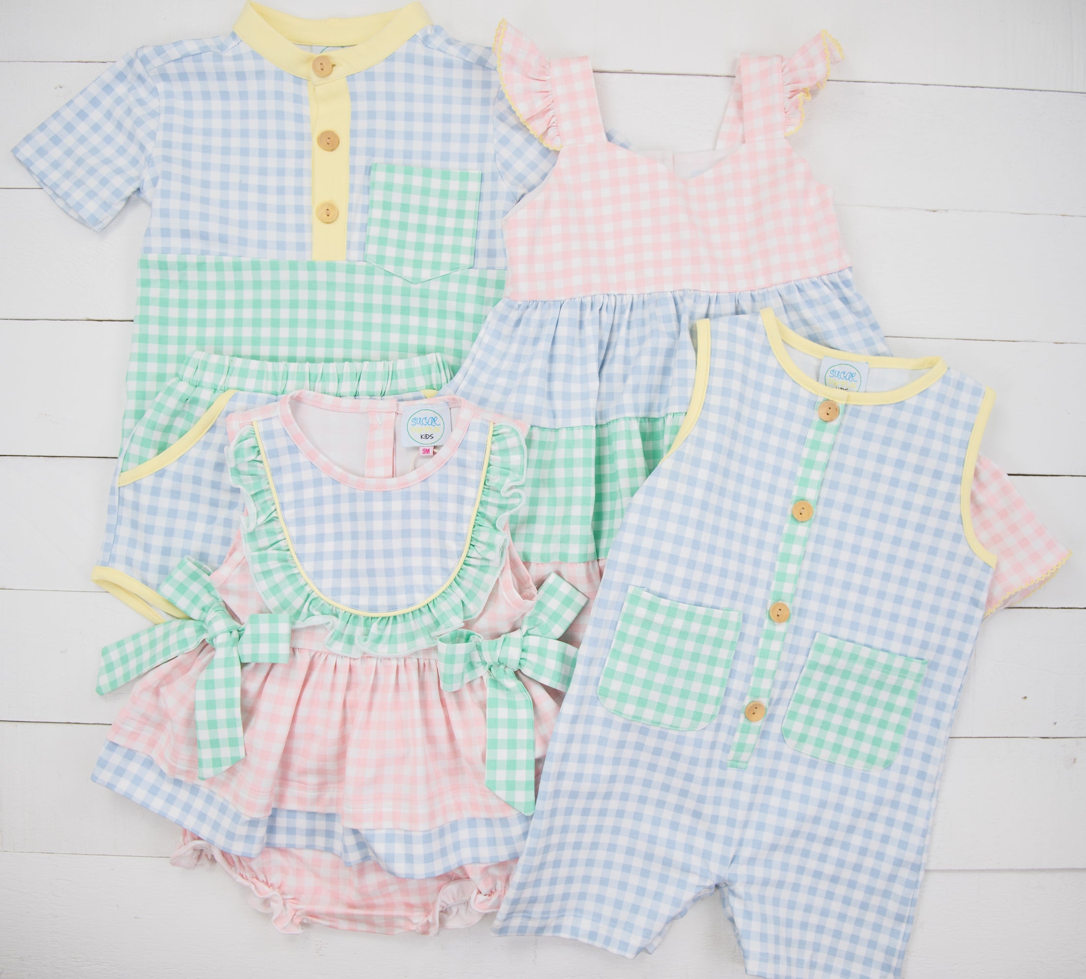 Boys Color Block Shorts Set