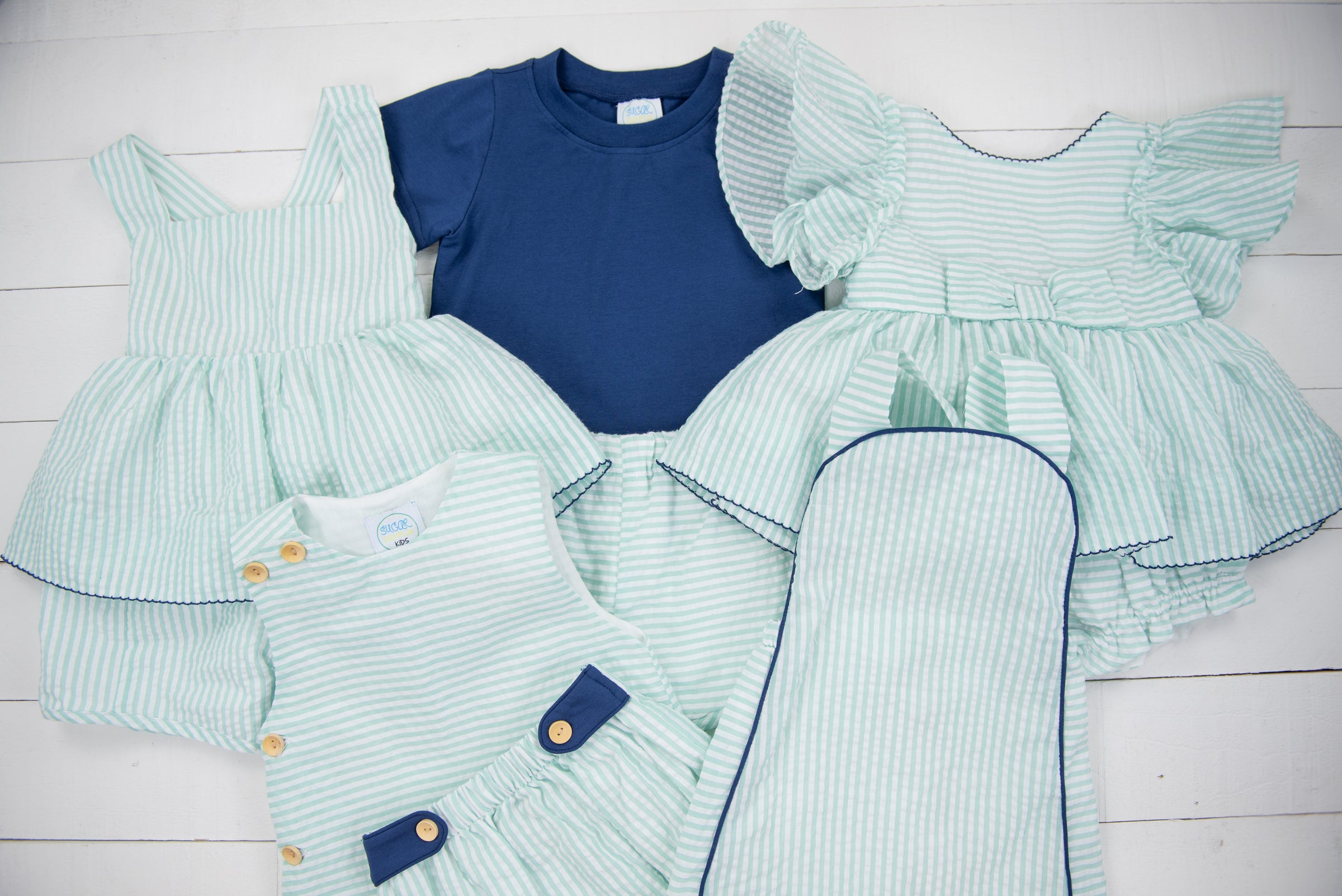 Boys Classic Seersucker Shorts Set