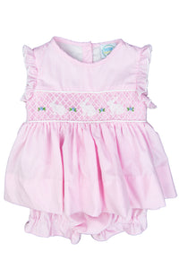 Girls Smocked Bunnies Diaper Set