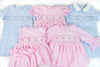 Girls Smocked Bunnies Diaper Set