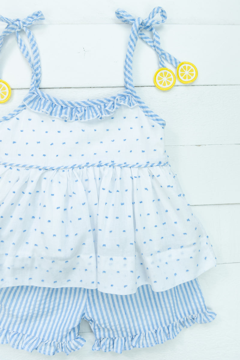 Girls Lemonade Stand Shorts Set