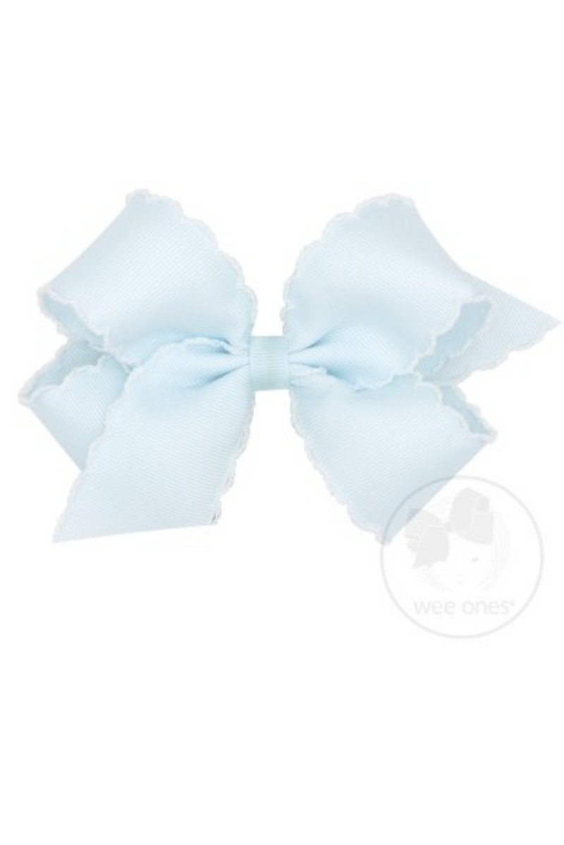 King Grosgrain Bow with Stitch Edge (Multiple Color Options)