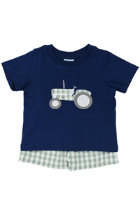 Boys Tractor Time Shorts Set