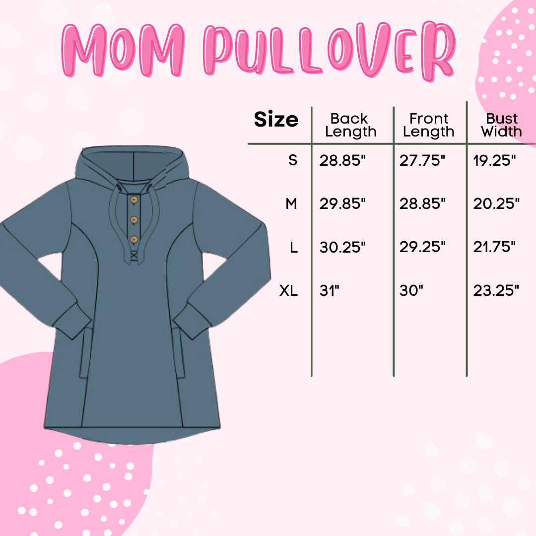 Mom Blue Stone Hooded Pullover
