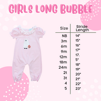Girls Pink Ruffle Long Bubble
