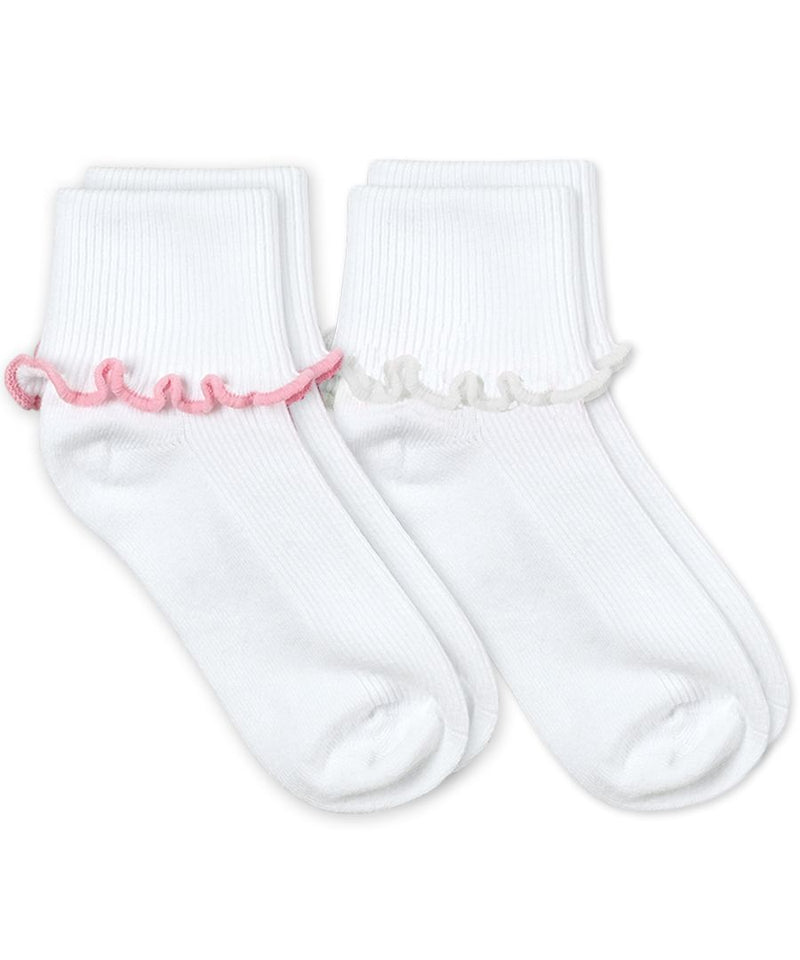 Pink Ripple Edge Socks (2 pair)